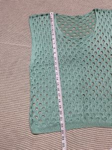 Sea Green Mesh Top