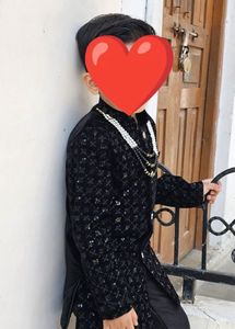 Boys' Black Velvet Party Outfit