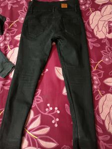 Black Denim High Waist Jeans