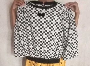 Smiley Face Checkerboard Top