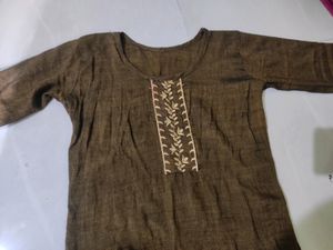 Stunning Golden Brown Kurta!