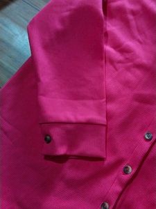H &amp; M Hot Pink Ripped Shirt For Women