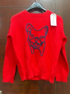 Red Graphic Pullover