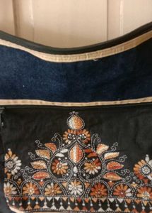 Cotton Side Bag with Embroidery