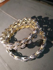 American Diamond Bangle (2 Piece )