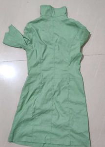 Green Mini Dress with Pockets