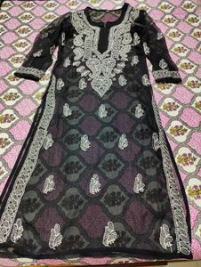 Elegant Black Georgette Kurta