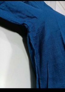 Blue Embroidered Tunic Top