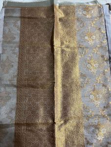 WHITE AND GOLD SAREE