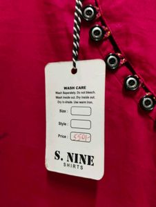 Stylish Pink Kurta With Buttons