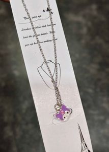 Purple Kitty Necklace