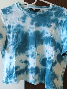 Blue Tie-Dye Graphic T-Shirt