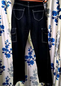 Black Cargo Jeans