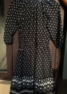 Black &amp; White Print Dress