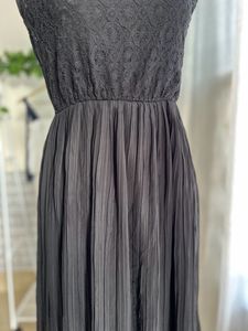 Black Long Bleated Dress