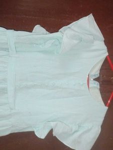 Cute Blue Ruffled Dress