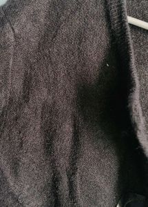 Trendy Black Knitted Cardigan |