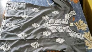 Chikan Embroidered Beatuiful Short Kurta 😇♡☆
