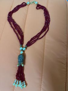 Beaded Tassel Necklace
