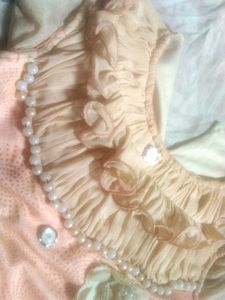 Vintage Peach &amp; Cream Dress
