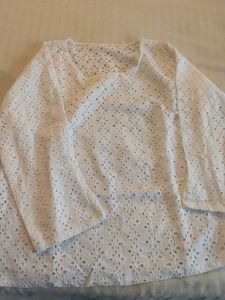 White Eyelet Top