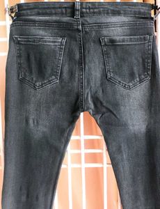 Happy Fash Black Floral Embroidered Jeans