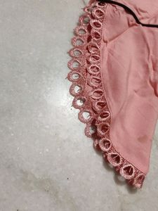 💝 Baby Pink Beautiful Frock Cutting Kurti