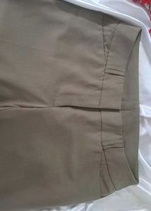 Wide Leg Taupe Trousers