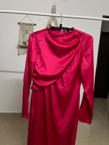 H&amp;M Draped Satin dress