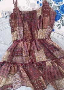 Patchwork Print Mini Dress