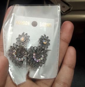 3 Pair Silver Tone Drop Earrings