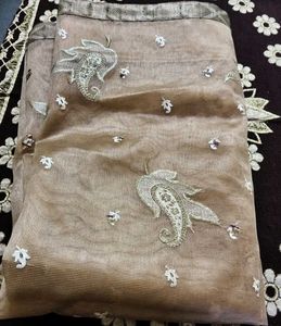 Gorgeous Embellished Chanderi Silk Fabric
