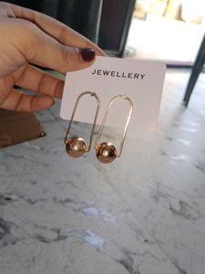 Gold Ball Drop Earrings