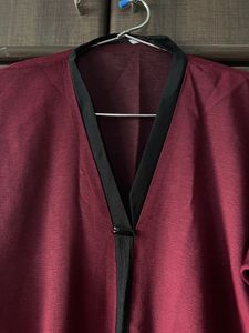 Red And black abaya