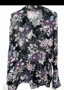 floral mesh shirt