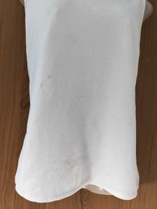 White Mock Neck Sleeveless Top
