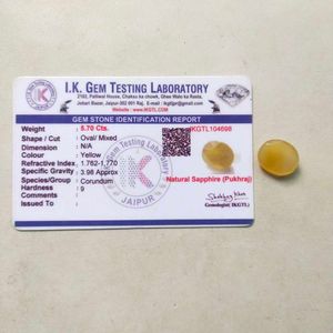 5.70Cts. Natural Yellow Sapphire(Pukhraj) Gemstone