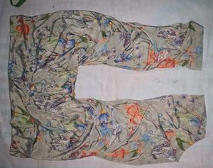 Floral Print creap silke suit