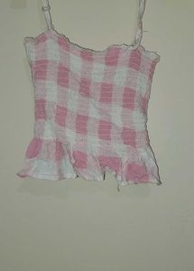 Pink Checkered Top