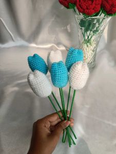 Blue And White Tulips Combo 💐