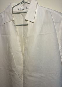 Elegant White Short Sleeve Shirt