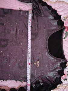 EXCLUSIVE 💖 DESIGNER 💝Elegant Silver &amp; Black Top