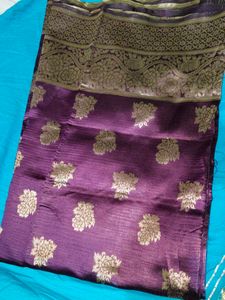 Purple Banarasi Silk Saree
