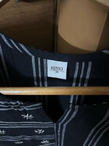 Striped Black Kurta