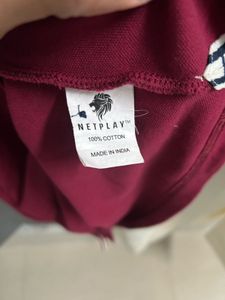 Burgundy Cotton Polo Shirt