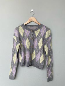 Lavender/Yellow Cardigan.