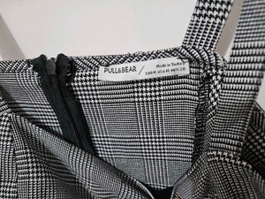 Gray Plaid Mini Dress