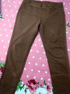 Brown Slim Fit Pants/Jeggings