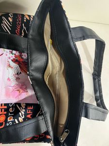 Coffee Themed Tote Bag with Portrait