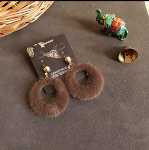 Fuzzy Hoop Earrings